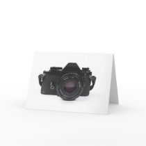 slr photo camera - classic design card