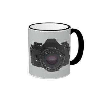 slr photo camera - classic design ringer coffee mug
