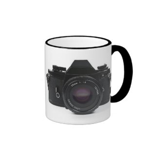 slr photo camera - classic design ringer coffee mug