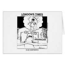 Slug Nightmares Funny Cartoon Gifts & Tees cards