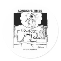 Slug Nightmares Funny Cartoon Gifts & Tees stickers