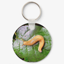 Slug on Leaf Keychain by buffaloworks Slug on Leaf Keychain