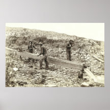 SLUICE BOX GOLD MINING c. 1889 Posters