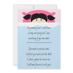 Slumber Birthday Party Invitation invitation