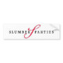 Slumber Parties Logo Promotional Parties Bumper Sticker