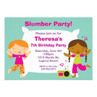 Slumber Party Birthday Invitation