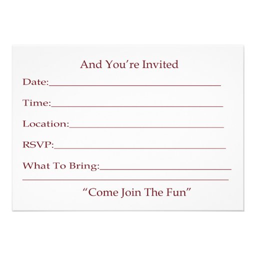 slumber party card announcements