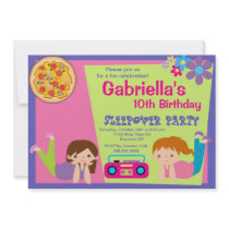 Slumber Party Fun Birthday Invitation