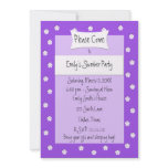 Slumber Party Invitation -- Cute Purple Bed