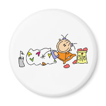 Slumber Party Joy magnets by stick_figures Slumber Party Joy magnets
