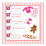 Slumber Party Pajamas Slippers Checklist Personalized Invites