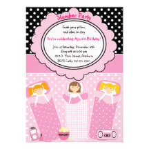 Slumber Party Personalized Invitation