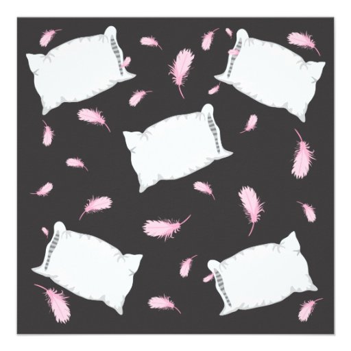 Slumber Party Pillow Fight Birthday Invitation