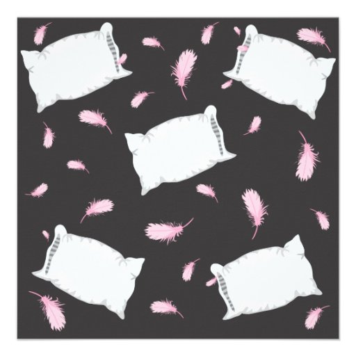 Slumber Party Pillow Fight Birthday Invitation