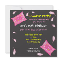 Slumber Party Pillow Fight Invitation