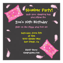 Slumber Party Pillow Fight Invitation
