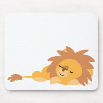 Slumbering Cartoon Lion mousepad by Lioness_Graphics Slumbering Cartoon Lion mousepad