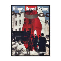 Slums Breed Crime postcards