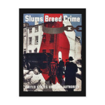Slums Breed Crime postcards