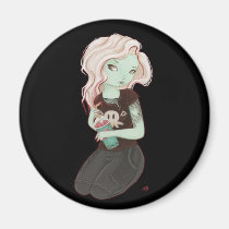Slushieee - Zombie Goth girl magnet magnets