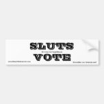 SLUTS VOTE BUMPER STICKER