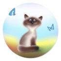 Sly Cat & Butterflies stickers by Lidusik Sly Cat & Butterflies stickers