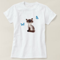 Sly Cat & Butterflies t-shirts by Lidusik Sly Cat & Butterflies t-shirts