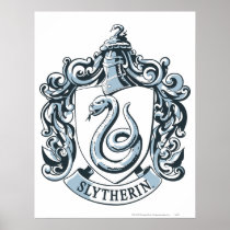 Slytherin Crest Blue Poster