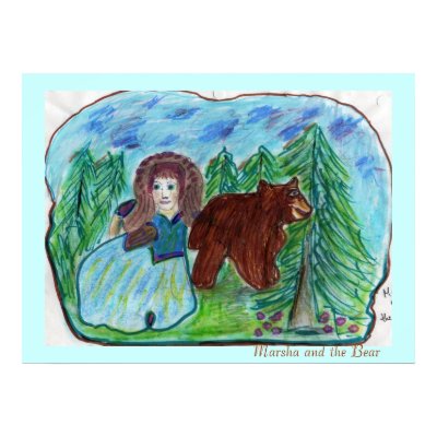 SM170, Marsha and the Bear Print by SOFIYA