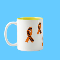 SM MUG RIBBON, CURE MS GREEN yellow inside mugs