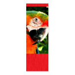 Sm. Scarlet Macaw Red Bookmark Business Cards
