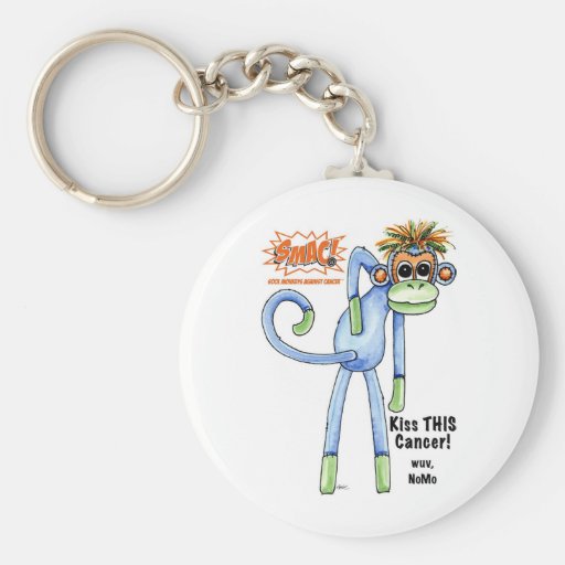 SMAC! Sock Monkeys Against Cancer - NoMo Keychain
