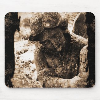Small Angel-0024 Sepia mousepad