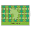 Small Argyle Africa Greeting Cards