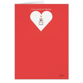 SMALL BEAR Valentine by Boynton Greeting Card