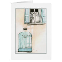 Small Blue Door Card