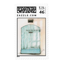 Small Blue Door Stamp