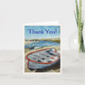 Small Boat 'Thank You' Notecard card