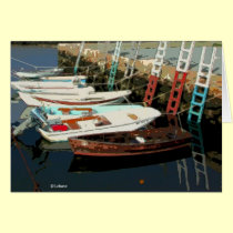 Small boats--blank cards by BlarneyCards Small boats--blank cards