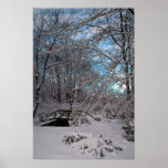 Small bridge in winter, New England Posters