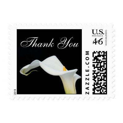 Small Calla Lily Thank You Postage Stamp