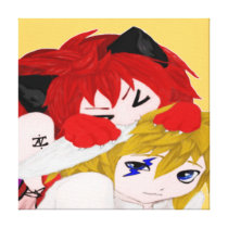 Small Canvas Chibi Friends Gallery Wrap Canvas