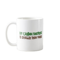 Small Carbon Footprint mugs by worldsfair Small Carbon Footprint mugs