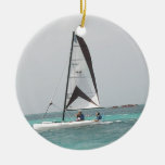 Small Catamaran Sailboat Ornament
