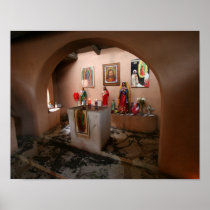 Small Chapel in Albuquerque Old Town Poster