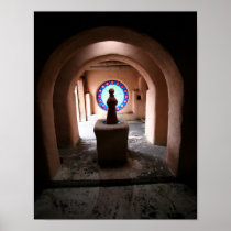 Small Chapel in Albuquerque Old Town Poster