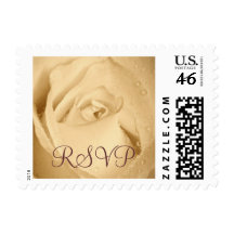 Small Cream Rose, RSVP Stamp
