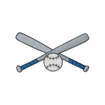 Small Crossed Bat and Ball embroidered shirts