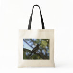 Small Cute Sparrow Sitting On Branch Of Beautiful Canvas Bags