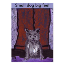 SMALL DOG BIG FEET BUSINESS CARD TEMPLATES